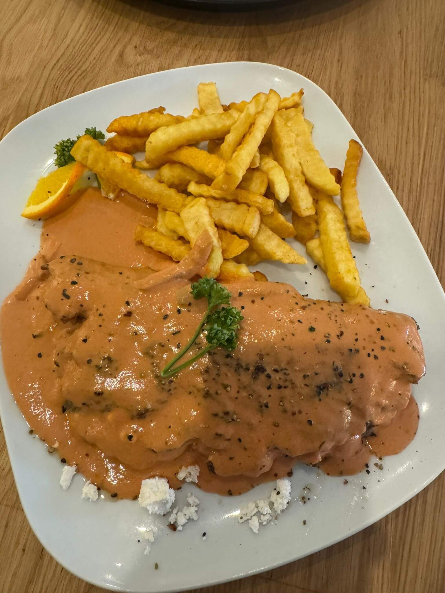 Fleisch mit soßen